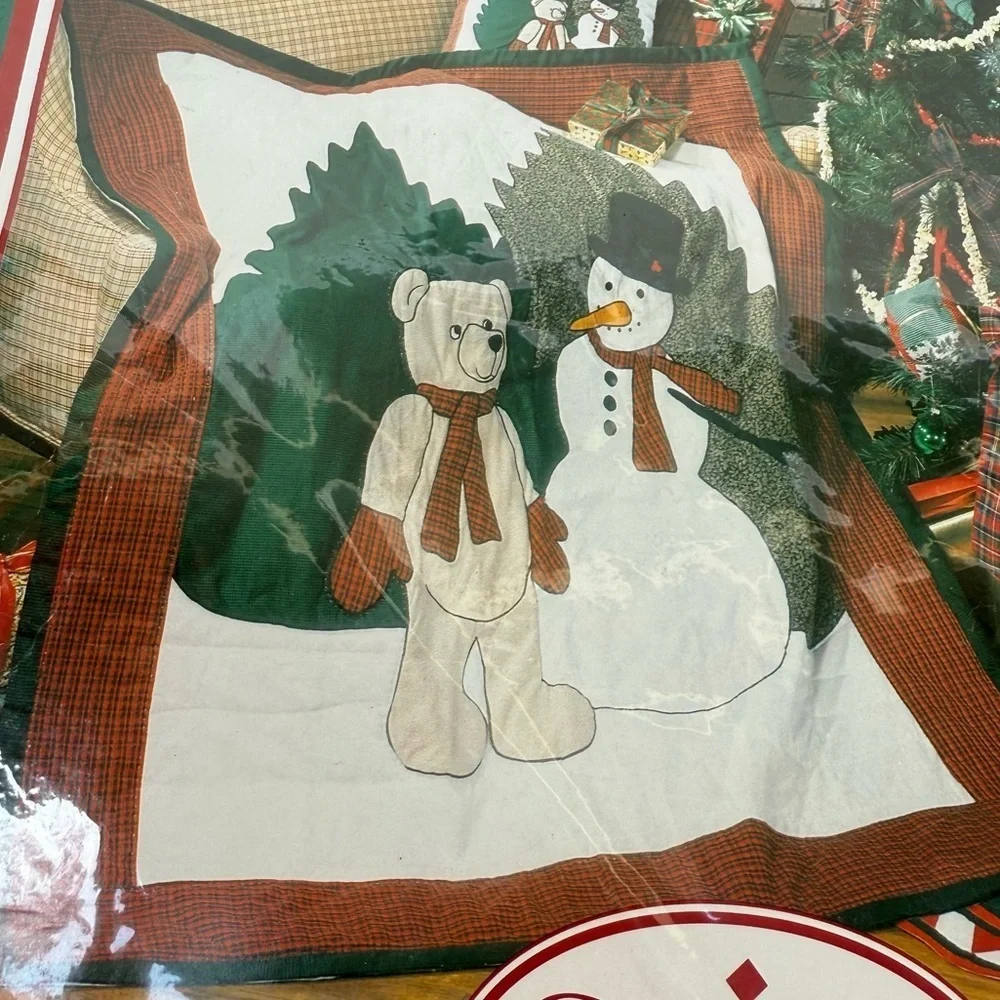 American Pacific Country Classics Winter Friends Hand Quilted Patchwork Throw